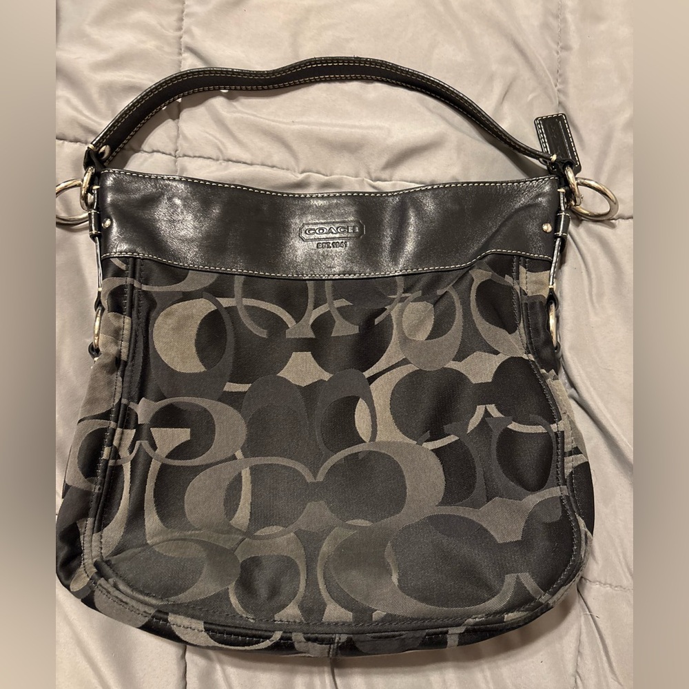 Coach Black and Gray “C” logo Women's Bag